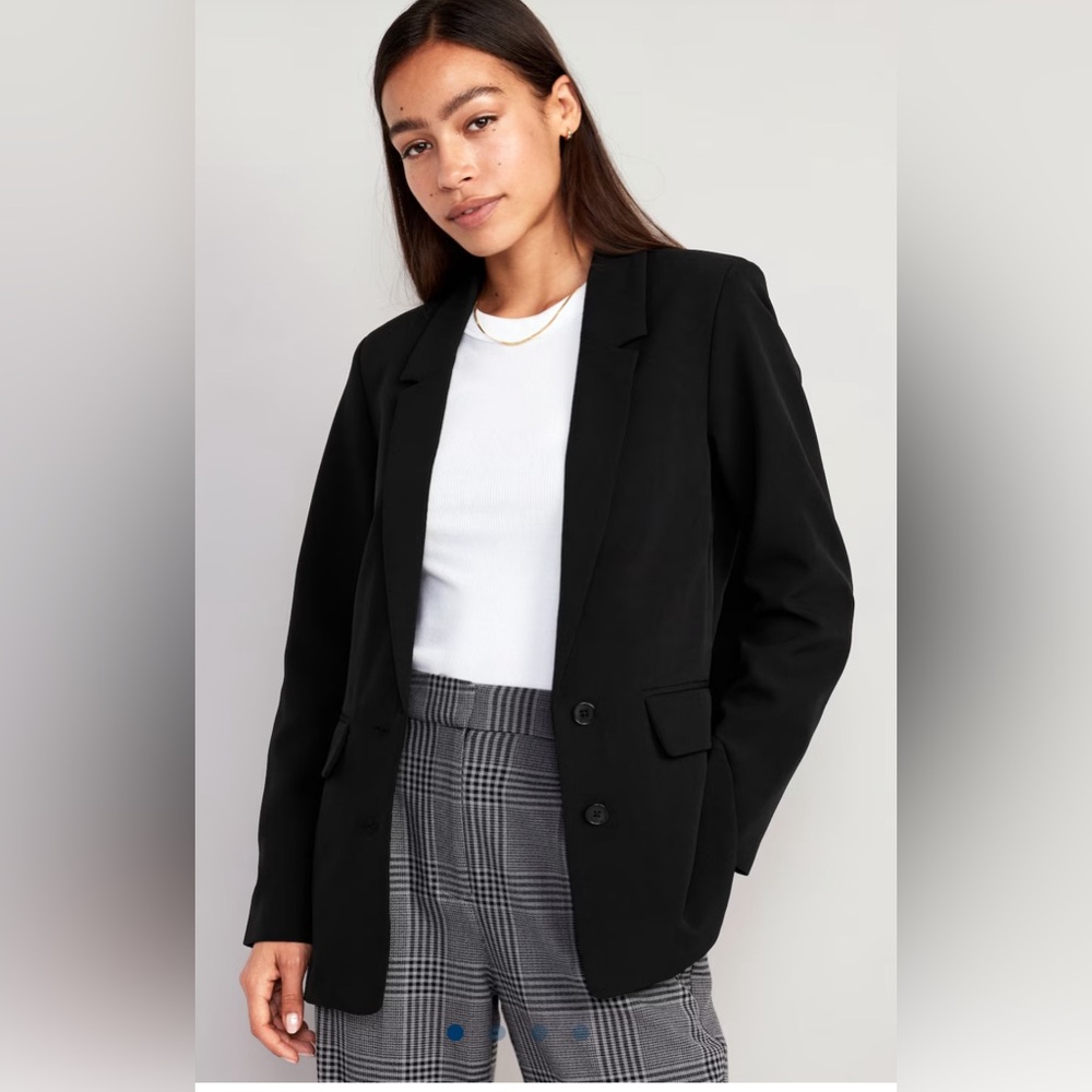 COPY - Old Navy black relaxed unlined front pockets blazer jacket, XL Tall